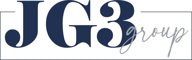 JG3 Group logo in blue and grey